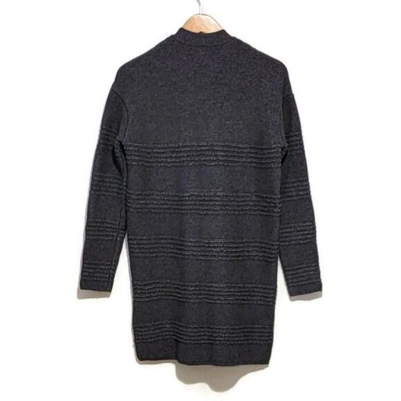 Basin Range Wool Angora Ribbed Gray Long Knit Cardigan Sweater Size XS - Picture 6 of 8